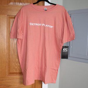 Detroit Player T-Shirt - Women's Coral Short Sleeve Tee XXL